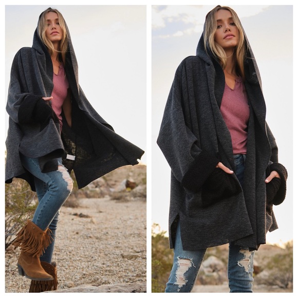 31 Oversized Stunning chic and Comfy Multi Fabric Hoodies Cardigan - Picture 3 of 7